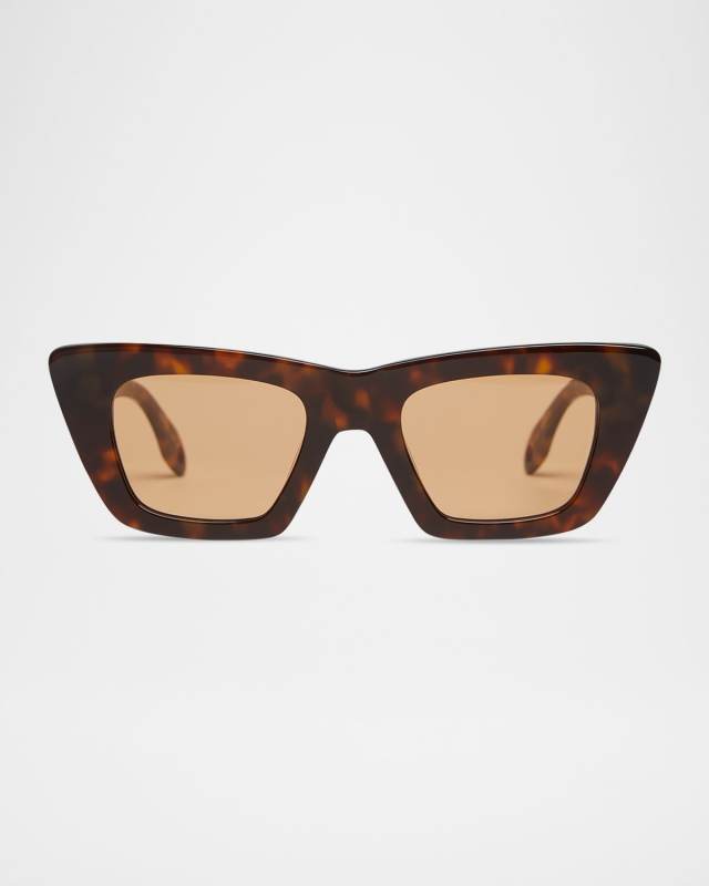 Lori Tortoise-Print Cat-Eye Sunglasses